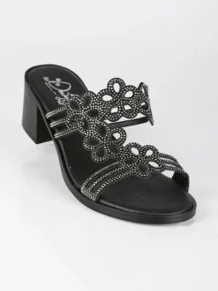 Miss Desiree Ciabatte donna con tacco e strass