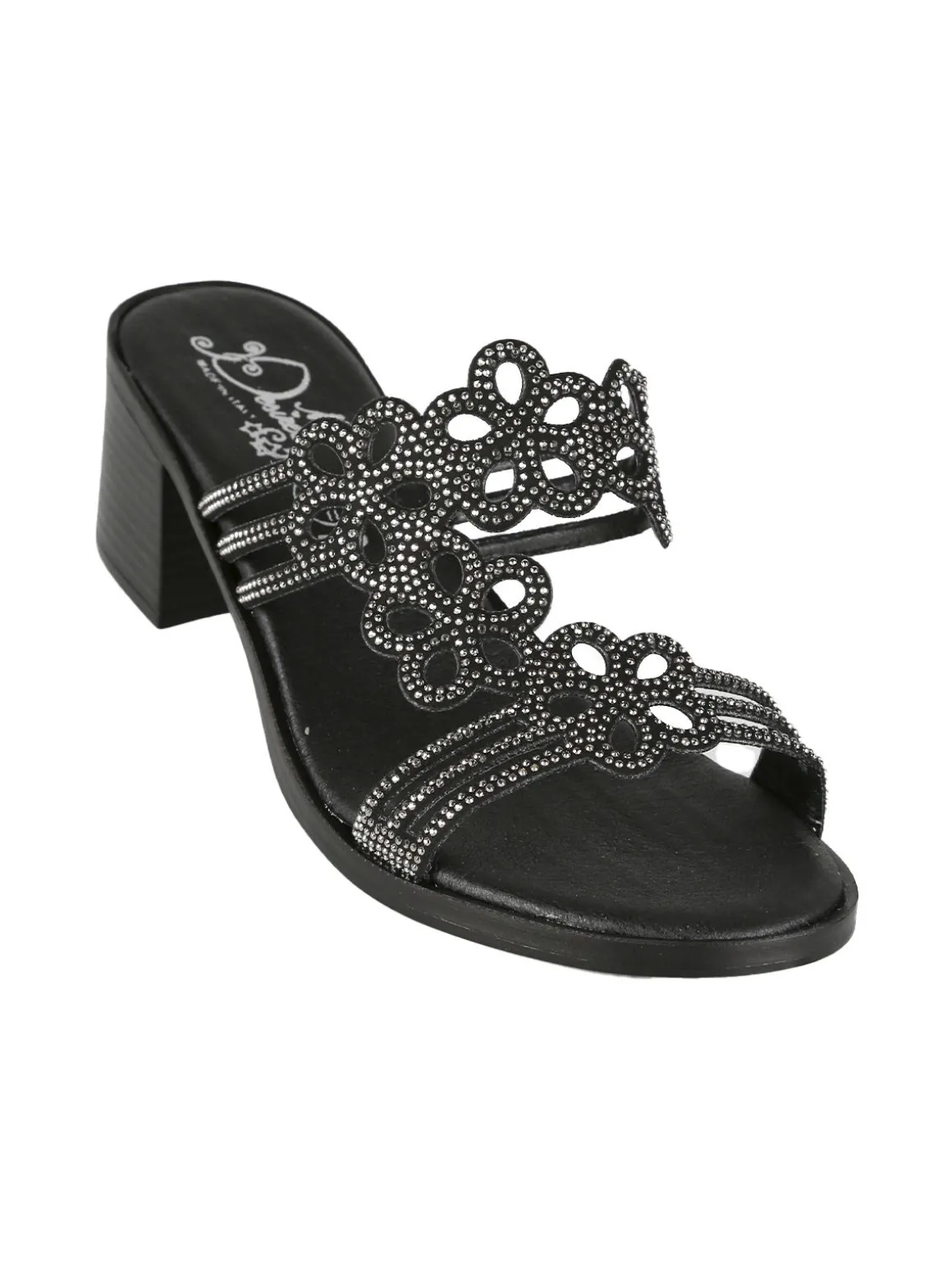 Miss Desiree Ciabatte donna con tacco e strass