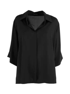 Miss E Co Camicia da donna oversize a maniche corte linea curvy
