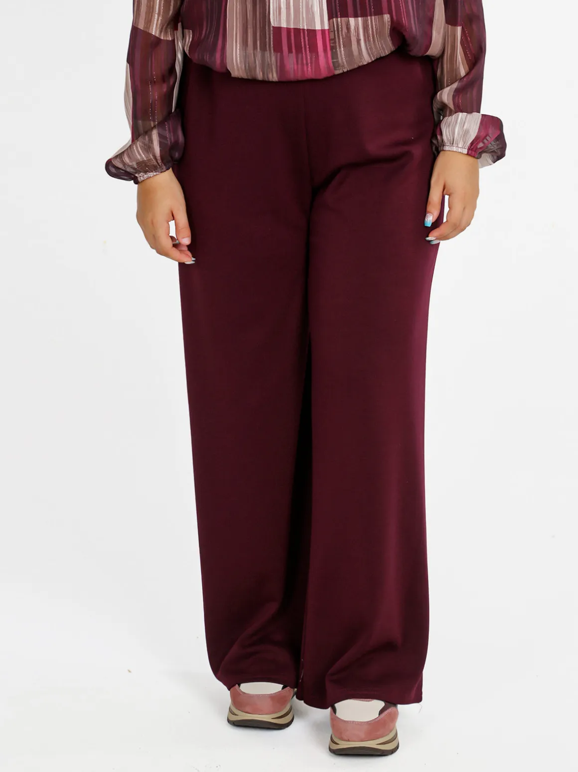 Miss E Co Pantaloni donna a gamba larga linea curvy