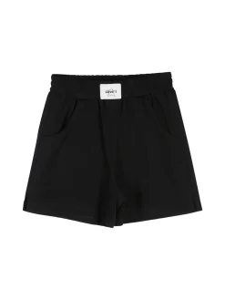 Miss Image Completo corto da ragazza con top a costine e shorts - nero