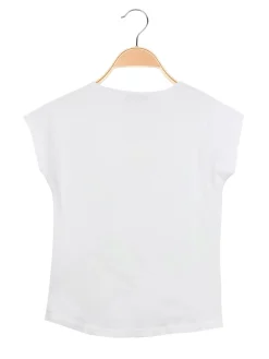 Miss Image T-shirt con scritte e paillettes