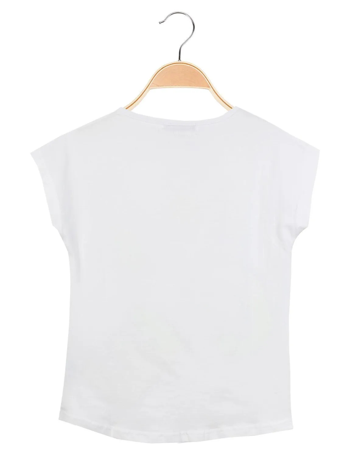 Miss Image T-shirt con scritte e paillettes