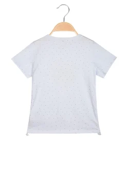 Miss Image T-shirt da bambina con strass e scritta glitter