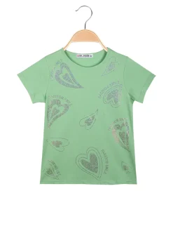 Miss Image T-shirt da ragazza con strass