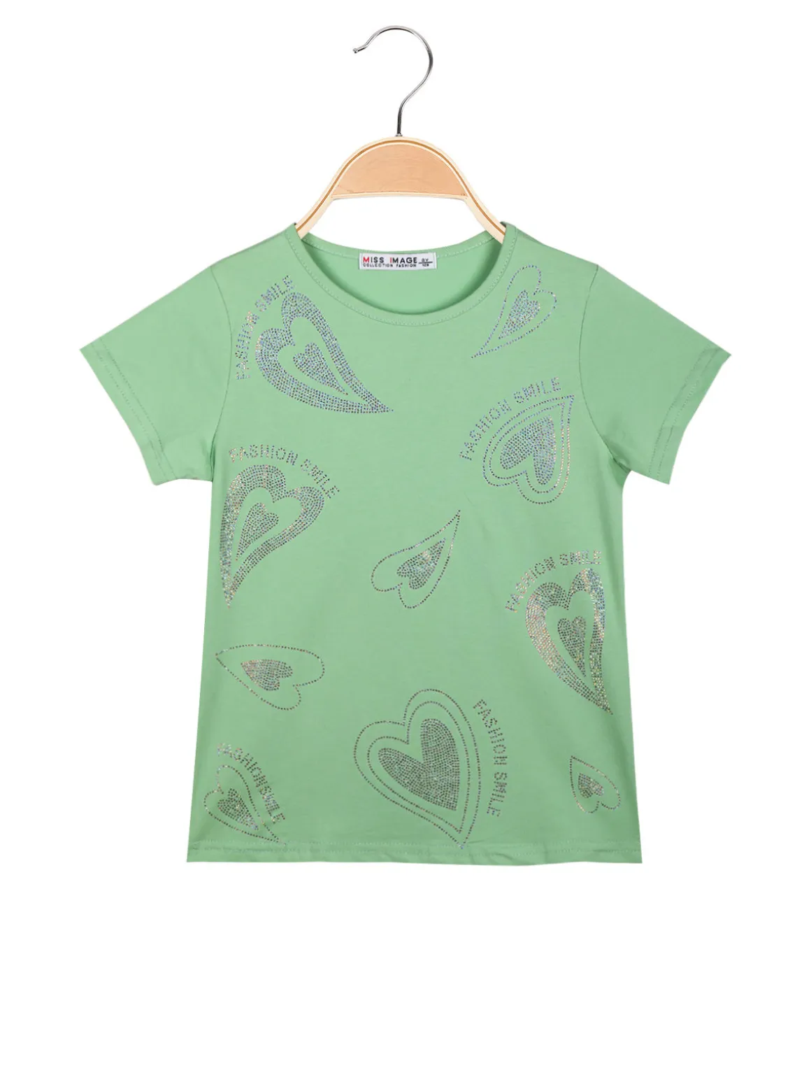 Miss Image T-shirt da ragazza con strass