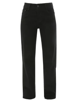 Miss Natalie Pantaloni donna jeans a gamba larga - nero