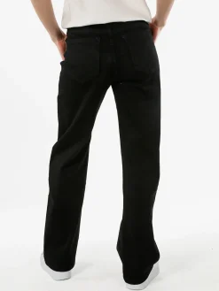 Miss Natalie Pantaloni donna jeans a gamba larga - nero