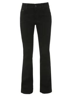 Miss Natalie Pantaloni jeans donna push-up a zampa - nero