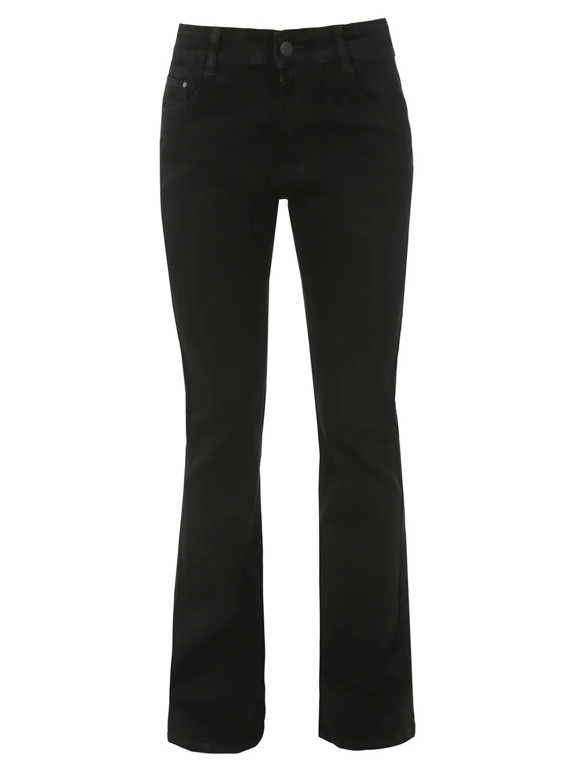 Miss Natalie Pantaloni jeans donna push-up a zampa - nero