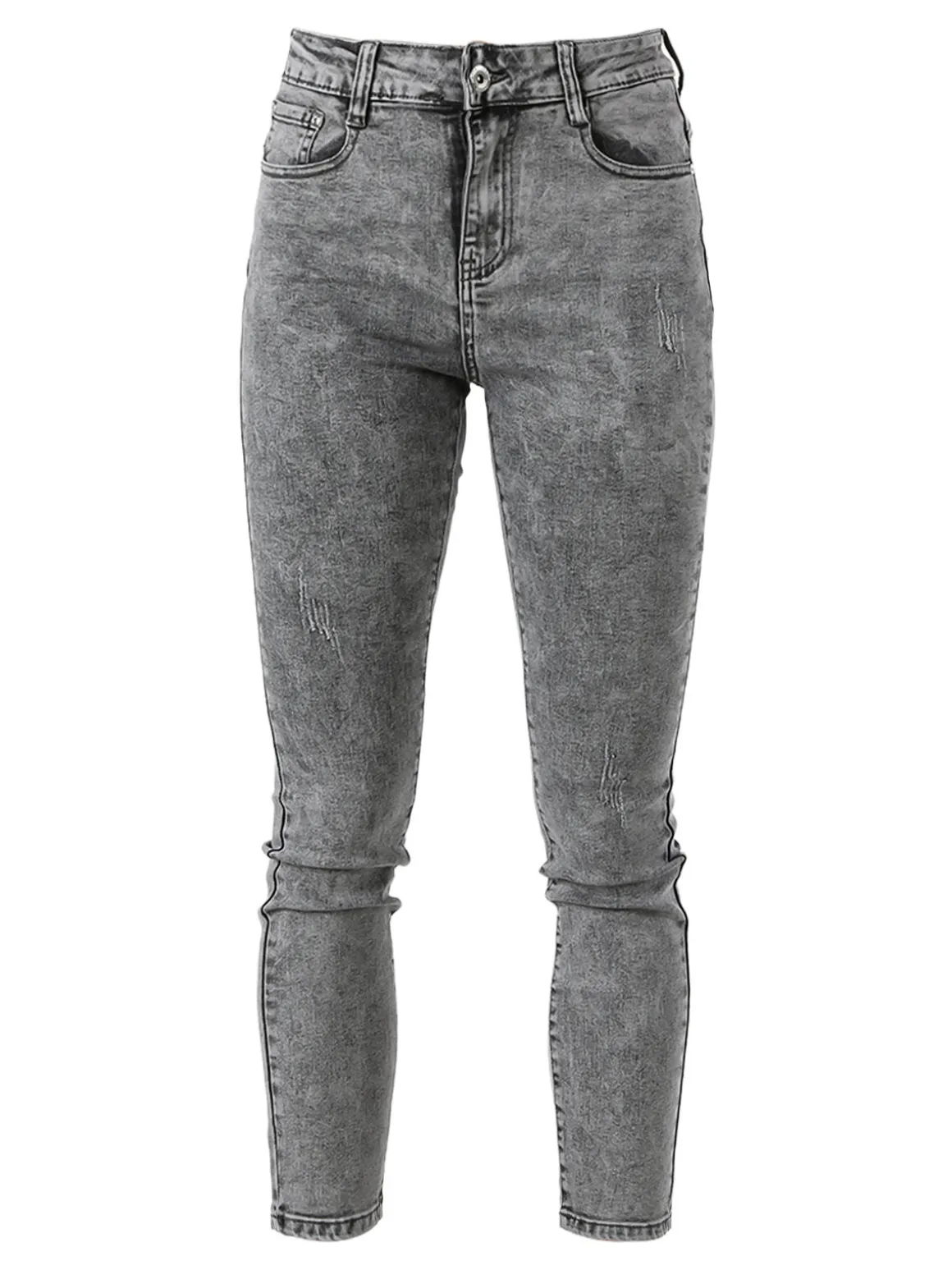 Miss & Queen Jeans da donna skinny a vita alta - grigio