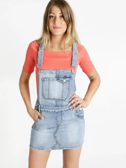 Miss Two Salopette in jeans con gonna