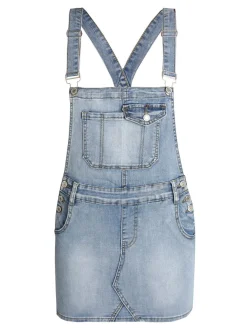 Miss Two Salopette in jeans con gonna