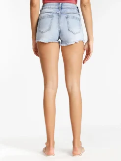 Miss Two Shorts jeans con stampa lettere