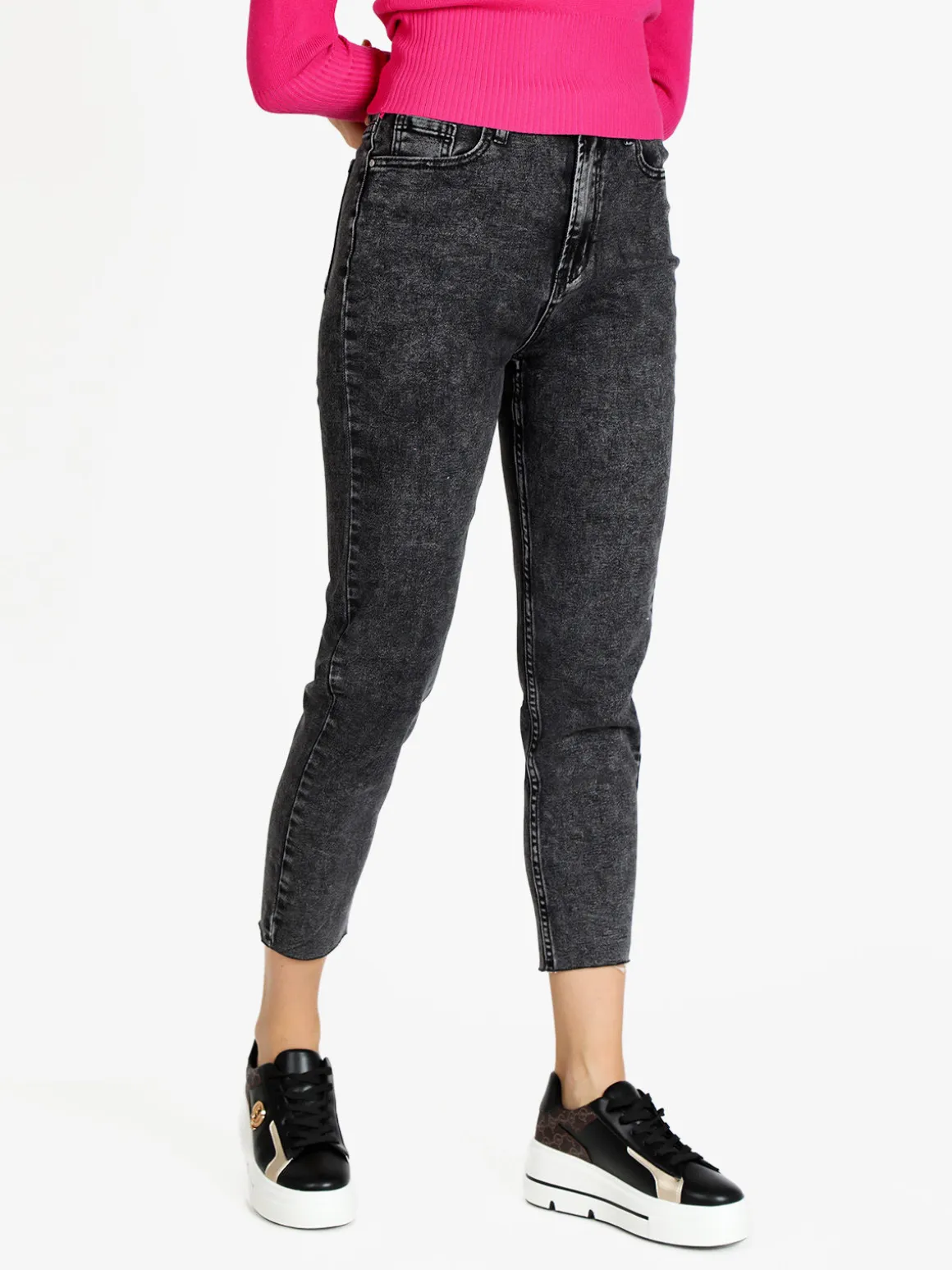 Miti Baci Jeans donna mom fit nero