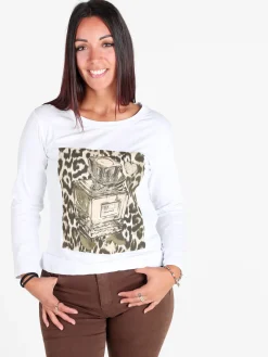 Mitica&Co. T-shirt donna a maniche lunghe in cotone