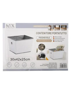 Mix Casa Contenitore portatutto pieghevole grande 42 x 30 x 25 cm