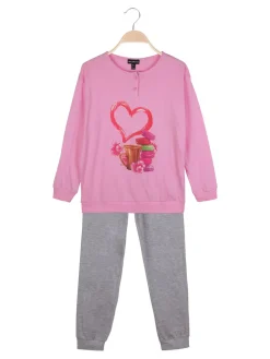 Mix'N Match Pigiama lungo in cotone bambina