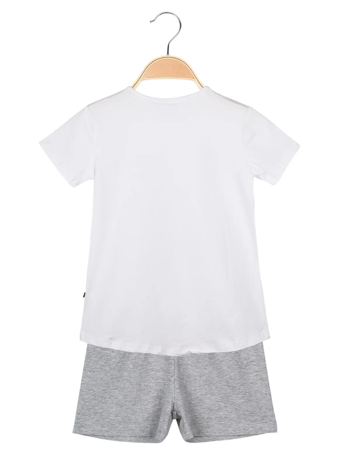 Mix'N Match T-shirt con stampa disegni e strass + shorts completo in cotone estivo