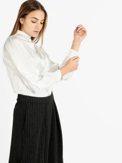 Moda Fashion Blusa in simil seta da donna
