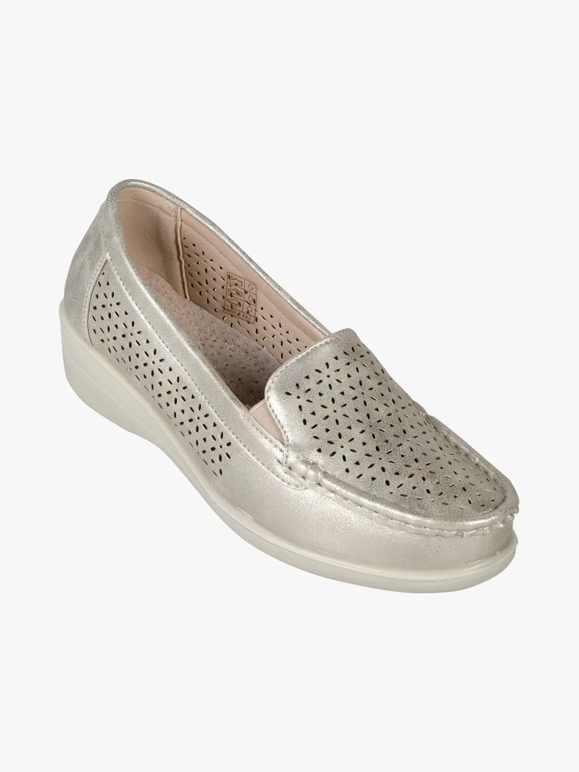 Moenia Mocassini donna comfort con zeppa