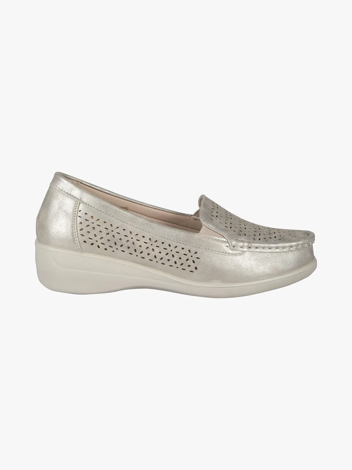 Moenia Mocassini donna comfort con zeppa