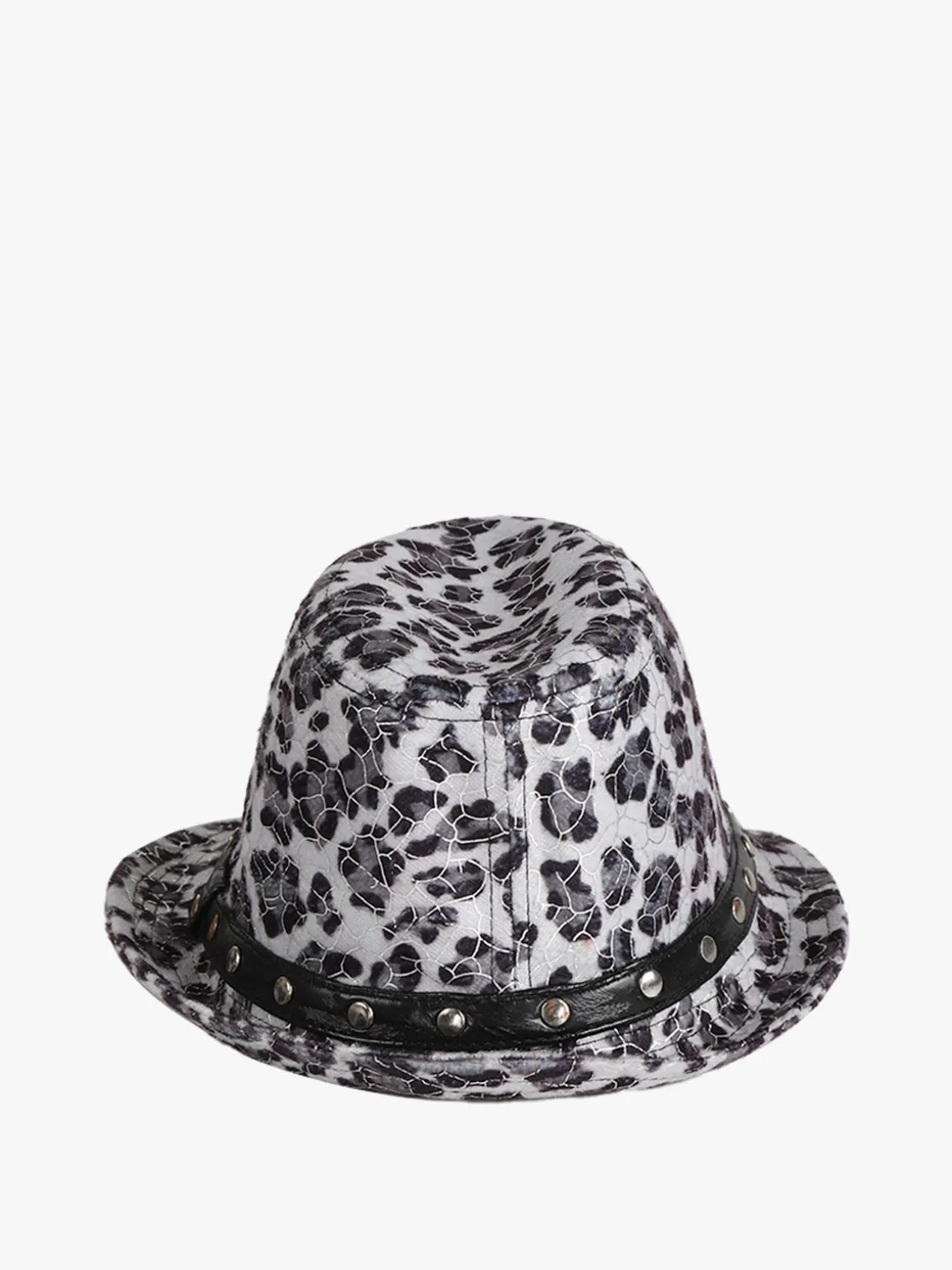 Monica Narducci Cappello donna animalier con borchie