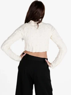 Monique Maglione cropped da donna con perle