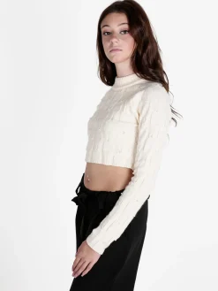 Monique Maglione cropped da donna con perle