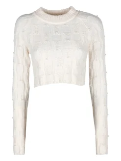 Monique Maglione cropped da donna con perle