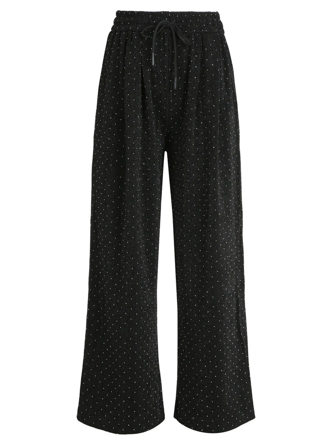 Monique Pantaloni eleganti da donna a gamba larga con strass