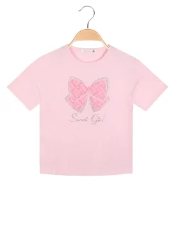 Mono Star T-shirt manica corta da bambina con strass