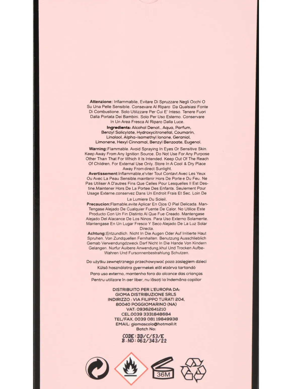 Montage Brands 100 ml NOTES & RHYTHM BLACK profumo donna