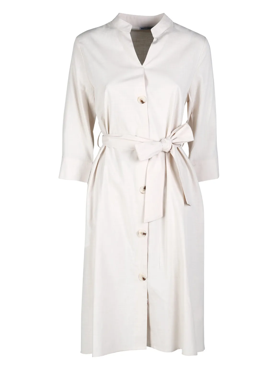 Monte Cervino Abito a camicia da donna in misto lino con maniche a 3/4