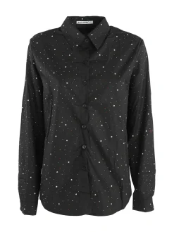 Monte Cervino Camicia donna a maniche lunghe con strass colorati