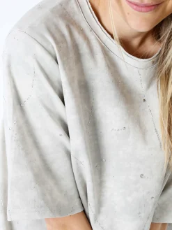 Monte Cervino Maxi t-shirt donna oversize in cotone - fango