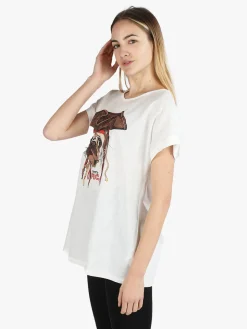 Monte Cervino Maxi t-shirt donna con stampa disegno