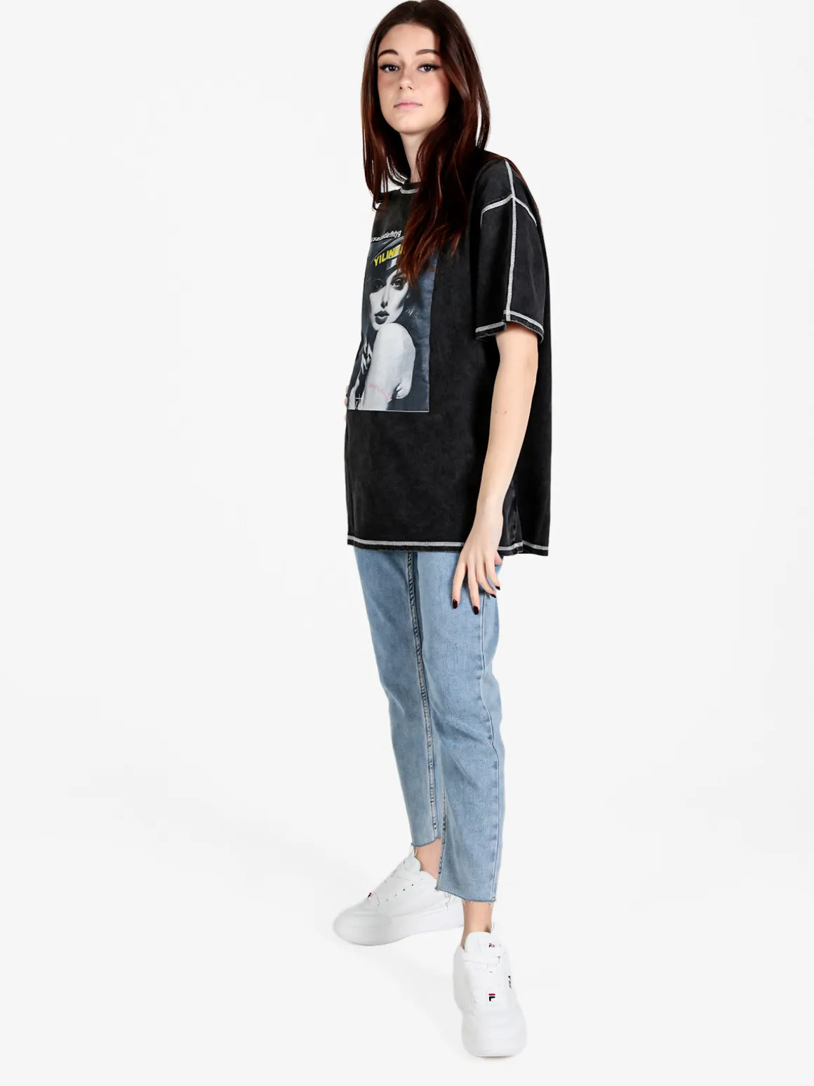 Monte Cervino Maxi t-shirt donna oversize con stampa