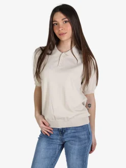 Monte Cervino Polo donna in maglia a maniche corte