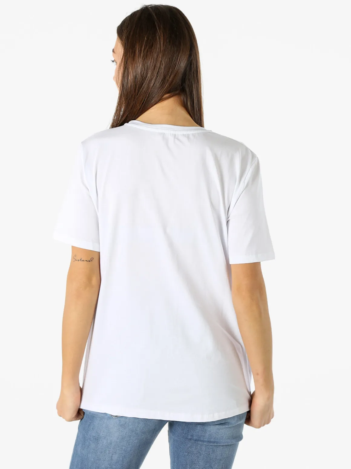 Monte Cervino T-shirt donna con stampa gatto - bianco