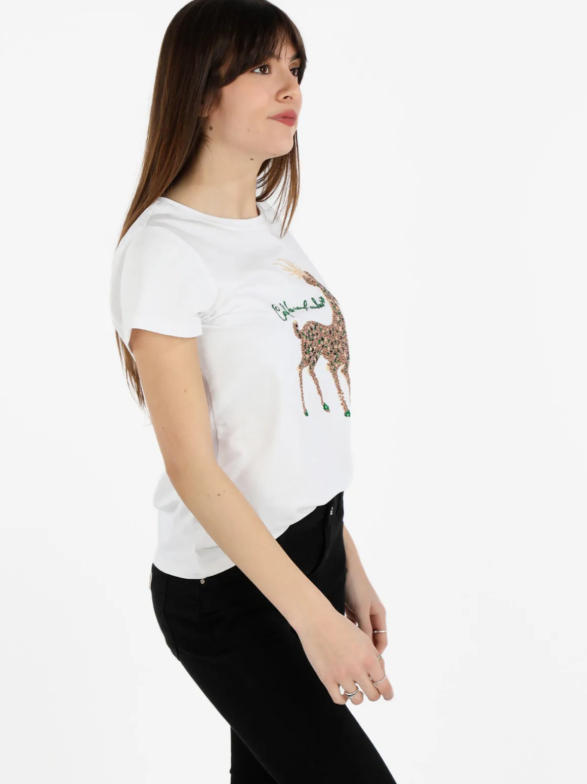 Monte Cervino T-shirt donna con paillettes