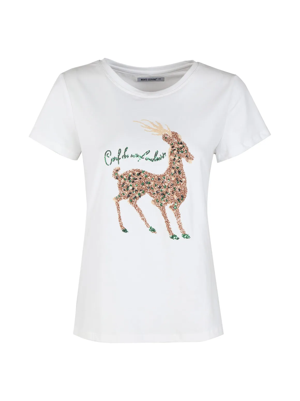 Monte Cervino T-shirt donna con paillettes