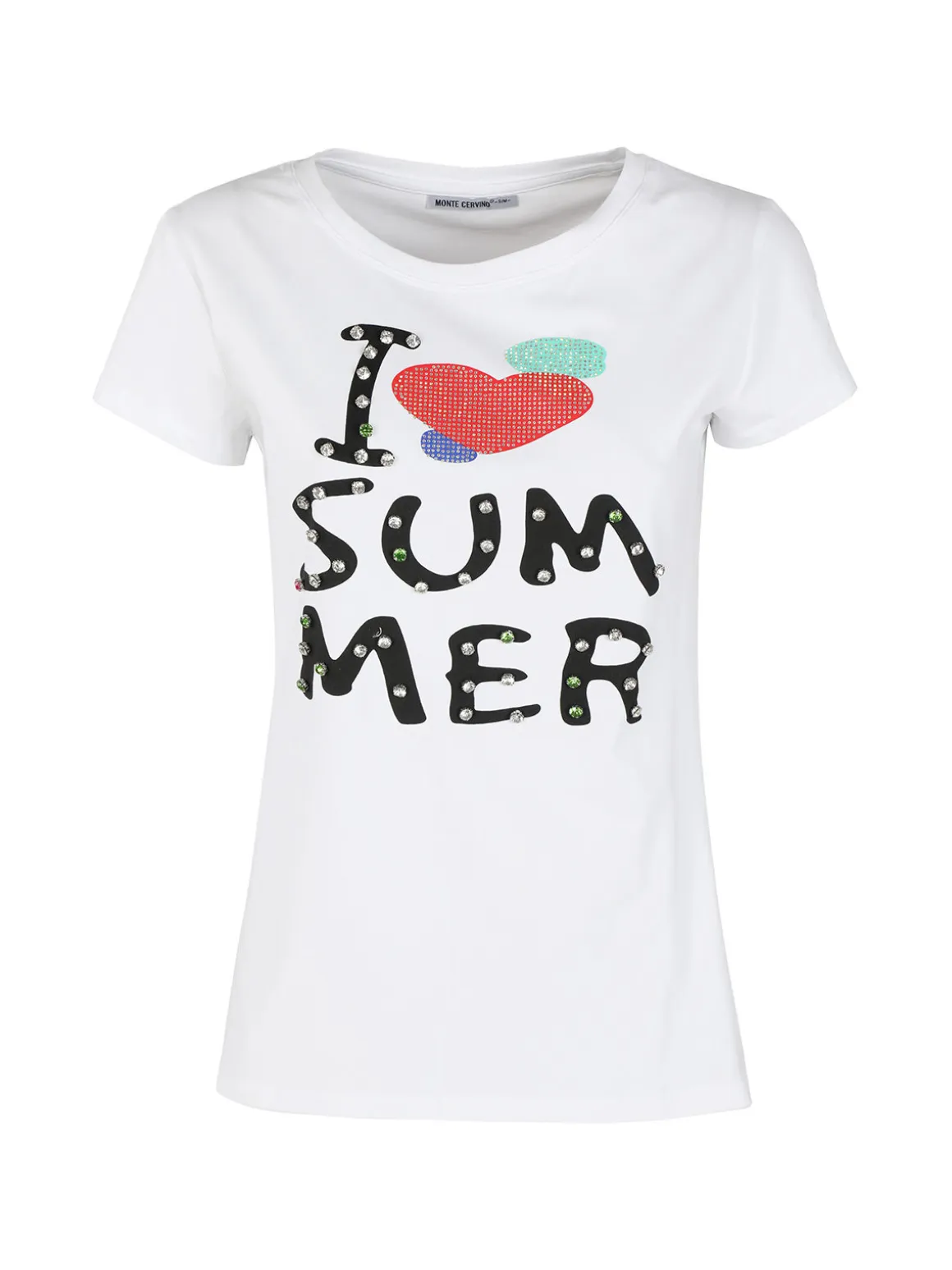 Monte Cervino T-shirt donna con stampa e strass