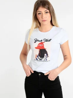 Monte Cervino T-shirt donna con disegno e perline