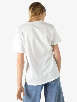Monte Cervino T-shirt donna in cotone con stampa colorate - blu