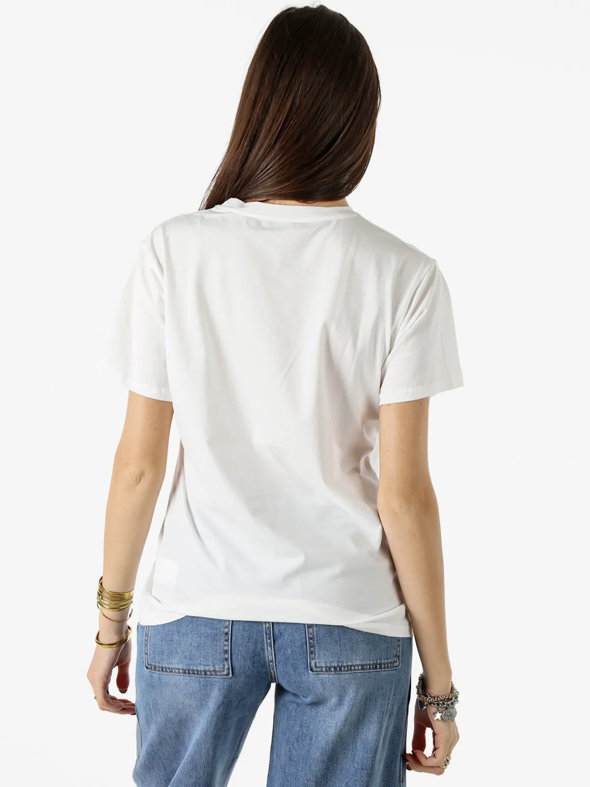 Monte Cervino T-shirt donna in cotone con stampa - rosa