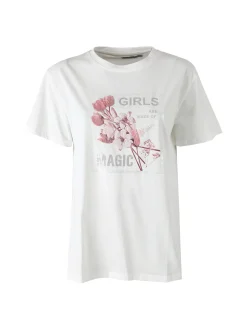 Monte Cervino T-shirt donna in cotone con stampa - rosa
