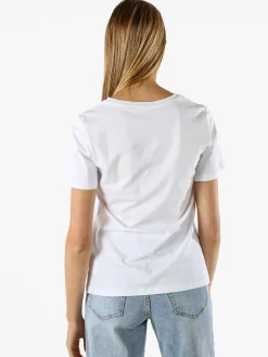 Monte Cervino T-shirt donna in cotone con stampa - bianco