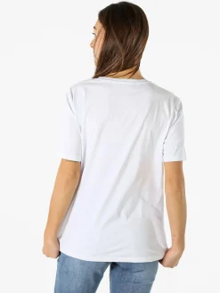 Monte Cervino T-shirt donna orsetto in cotone - bianco