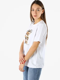 Monte Cervino T-shirt donna orsetto in cotone - bianco
